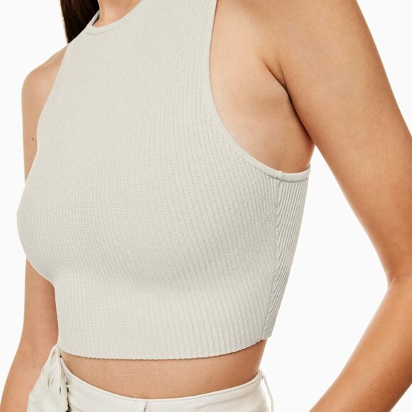 Aritzia - Babaton - Sculpt Knit Racer Cropped Tank - Ribbed - Picture 3 of 6